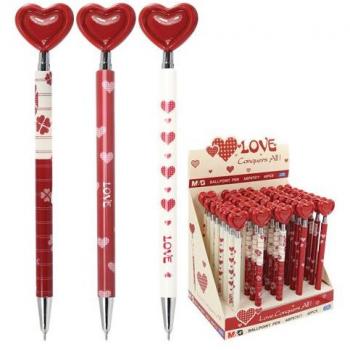 M&G Bolígrafo Corazón Love III Expositor de 40 c/surtidos