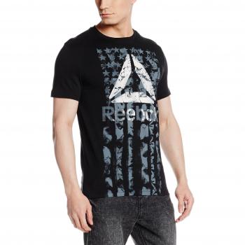 Reebok Americana Tee Camiseta, Hombre, Negro