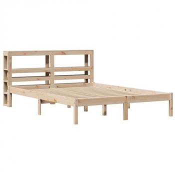 Estructura de Cama Sin Colchón 120x200 cm Madera Maciza de Pino