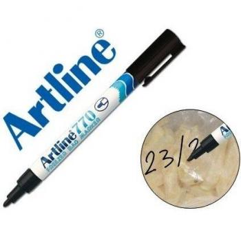 Rotulador artline marcador permanente ek-770 negro punta redonda 1 mm en blister brico para congelados