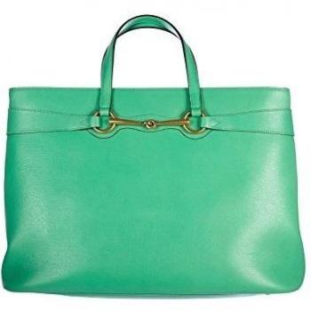 Gucci bolso de mano para compras en piel mujer nuevo bright bit shangai verde