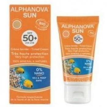 Crema Solar Facial Bio SPF50 con Color Bio 50ml Alphanova