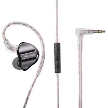 Auriculares Intrauditivos FiiO JD1 con Controlador Dinámico de Alto Rendimiento, Monitores IEM HiFi, Graves Estéreo, Conexión 3.5MM y Tipo C, con Micrófono