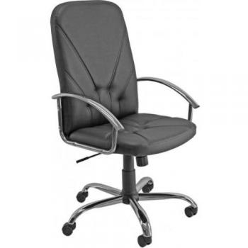 Silla de Oficina Unisit Dante PC con Asiento y Respaldo Acolchados en Color Negro