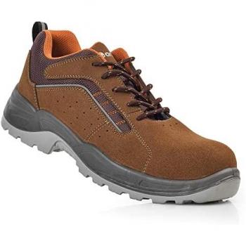 Zapatos de Seguridad Lusitania Microfibra Serraje Marrón S1P Metalfree SRC Talla 47 Anibal