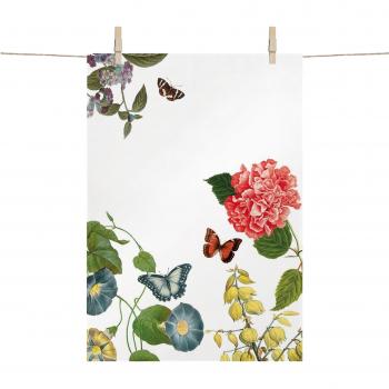 Trapo de Cocina, Paño de Cocina Victoria Garden. De Algodon. Blanco y multicolor 68 x 48 cm