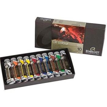 Talens Rembrandt Set de Óleo Extra Fino, 10 Tubos de 15 ml con Accesorios