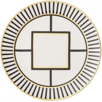 Villeroy & Boch MetroChic Breakfast Plate and Salad Plate with Stripe Rim