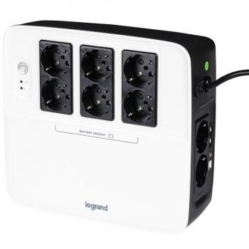 Legrand, 310038 Plexo - Fuente de alimentación ininterrumpida, KEOR Multiplug con 8 enchufes, 360W a 600V, fuente de alimentación continua, contra apagones eléctricos