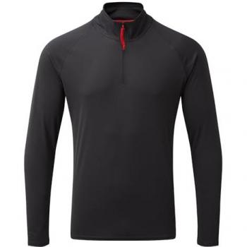Camiseta de Manga Larga Gill UV Tec con Protección Solar SPF - Color Carbón, Ligera y con Cuello Zip