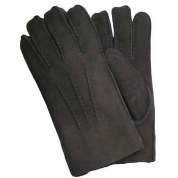 Infinity Leather Men's Black Luxury Sheepskin Suede Gloves - XL Size
