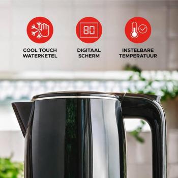 Hervidor de Agua Bourgini Digital con Regulación de Temperatura 2200W 1,7 L