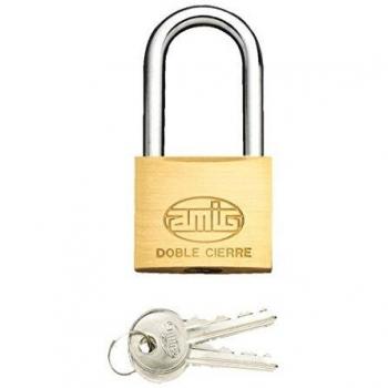 AMIG 1226 Candado, Arco Largo, Laton Mate, 30 mm