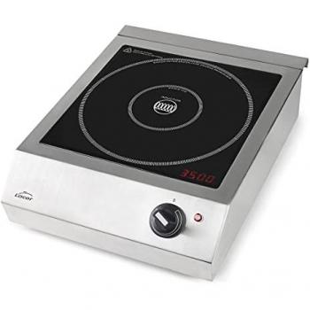Placa de Inducción Portátil Profesional Lacor 3500W, Acero Inoxidable, 10 Niveles de Potencia, Apta para Utensilios Ø12 cm a Ø28 cm