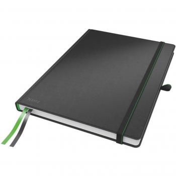 Cuaderno Tapa Dura Leitz Complete A4, 80 Hojas, Rayado Horizontal, Color Negro