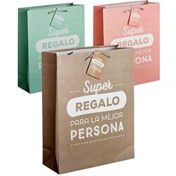 dcasa - Pack 3 Bolsas papel XL super regalo