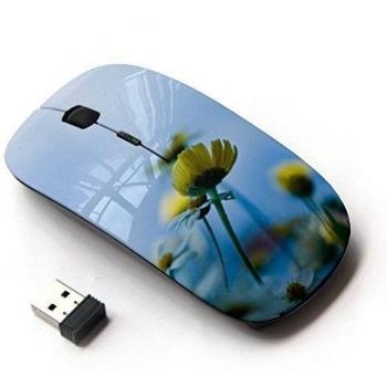 KOOLmouse [ Ratón óptico 2.4G inalámbrico ] [ Blue Yellow Sun Field Summer ]