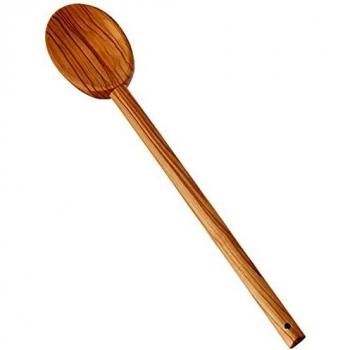 Metaltex 75576 Cuchara Oval 30 CMS. Madera DE Olivo 30 CM, 18/8 Stainless Steel, Neutro, 25 x 15 x 5 cm