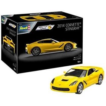 Maqueta Corvette 2014 Escala 1/25 Easy Click - Montaje Fácil - Detalles Realistas Revell Kit de Montaje a Presión 2014 Corvette Stingray