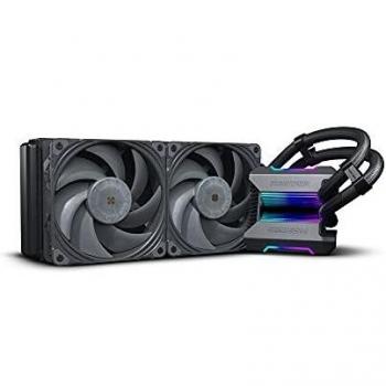 Phanteks Glacier One 240 T30 AIO Liquid CPU Cooler, D-RGB, 240mm Radiator, Dual 120mm Fans, Black/Gray