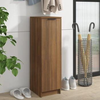 Zapatero marrón roble 30x35x100 cm madera multicapa