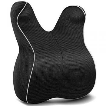 KUVOCA Almohada Cojin Lumbar Coche, Respaldo Cojín Lumbar Espalda Silla Oficina, Soporte Lumbar Ergonómico de Espuma de Esponja Memoria para Silla Oficina, Asiento Coche, Camión, Silla Ruedas