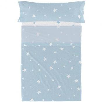 Juego de Sábanas HappyFriday Little Star Azul 2 Piezas 100% Algodón 150 TC Cama 105