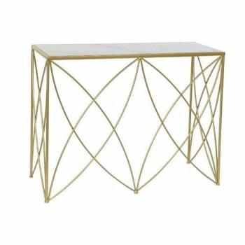Consola DKD Home Decor Blanco Plateado Metal Mármol 100 x 33 x 78 cm