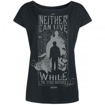 Harry Potter Neither Can Live - Harry & Voldemort Camiseta Mujer Negro XXL