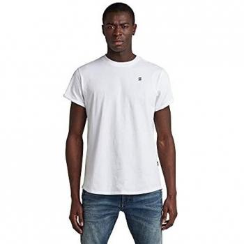 G-Star Raw Men's Short Sleeve T-Shirt Lash in White, XXL