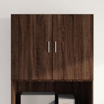 Armario de pared de madera de ingeniería en color marrón roble, dimensiones 80x42,5x64 cm