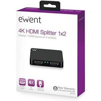 Ewent EW3720 divisor de video HDMI 2x HDMI