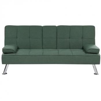 Sofá Cama Moderno Verde 3 Plazas con Mesa Abatible Click Clack