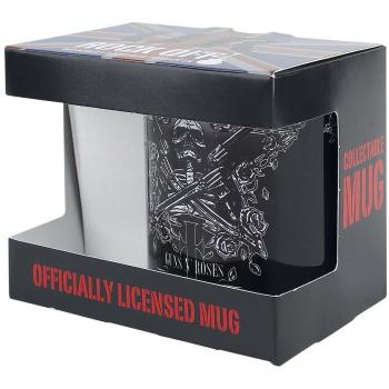 Taza de Guns N' Roses Skeleton, Negro, Estampada, de cerámica, Capacidad Aprox. 320ml