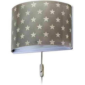 Dalber Lámpara Infantil Aplique Pared Estrellas Stars Gris, 60 W