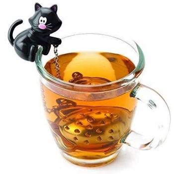 Joie 10044 - Infuso de té, diseño gatito, acero, 10 x 6 x 3 cm, surtido: colores aleatorios