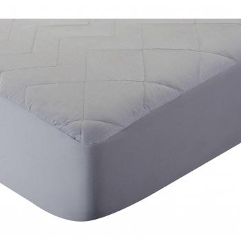 Pikolin Home - Protector de colchón acolchado de fibra con tratamiento antiácaros transpirable para colchones de hasta 32 cm de altura