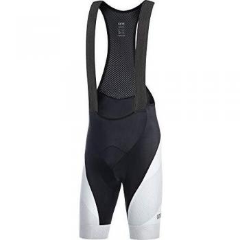 GORE WEAR C3 Pantalón Corto Tirantes Line Brand, Hombre, Negro/Blanco, S