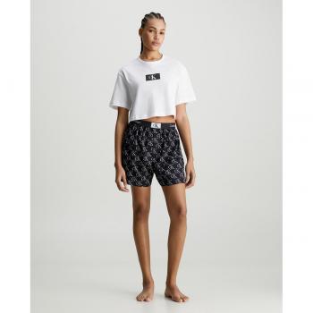 Calvin Klein Women's Relaxed Fit Short Pajama Set with CK Print