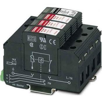 Phoenix Contact Protector de transitorios Val-Ms 230/3+1 FM 2838199, Supresor de transitorios, 230 V AC, Carril DIN