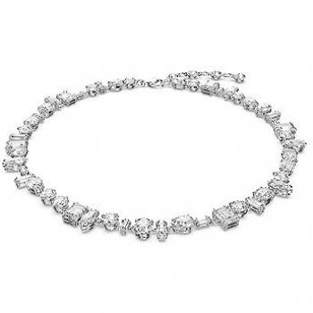 Swarovski Gema Silver All Around Necklace, Women's Necklaces Gema White Rhodium Plated Necklace 5639327, Elegant Crystal Necklace Gema White, Size: ONE SIZE, Non-precious metals, No Gemstone