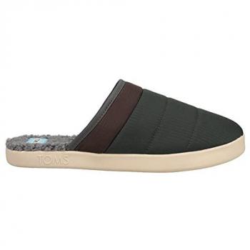 TOMS Men's Ezra Harbor Slippers - Green Nylon - Size UK 10