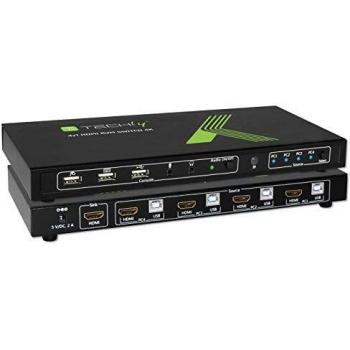 Techly 4x1 USB HDMI KVM Switch with Audio
