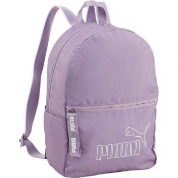 Mochila casual Puma Core Base mujer, color lila, diseño moderno y funcional, capacidad para uso diario, compartimentos organizadores, correas ajustables y acolchadas para mayor comodidad