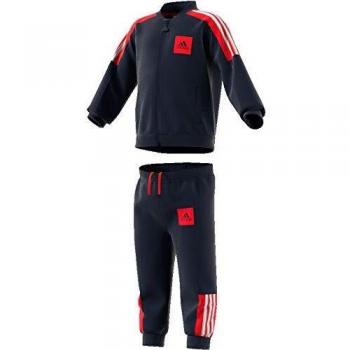 adidas I Shiny TS Chándal, Unisex bebé, Top:Legend Ink/Vivid Red/White Bottom:Legend Ink f17/Vivid Red s13/White, 2-3Y