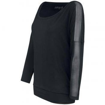 Gothicana by EMP Fast and Loose Manga Larga Mujer Negro 4XL