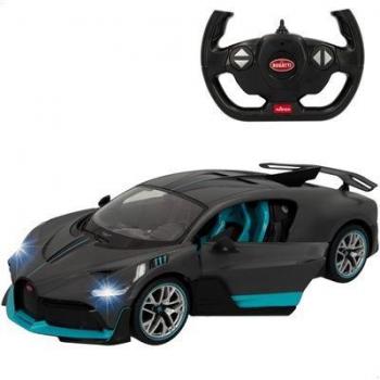 RASTAR Coche Teledirigido Bugatti Divo con Luces, Escala 1:14, Color Gris con Detalles Azules, Diseño Original y Elegante, Juguete Radiocontrol para Niños y