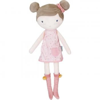 Muñeca de Pano Rosa Little Pink Flowers - 50 cm, Lavable a 30 Grados, 100% Poliéster