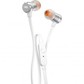 Auriculares Intraaurales JBL T290 con Sonido Pure Bass y Micrófono Integrado - Color Plata