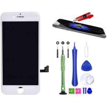 USHINING Pantalla para iPhone 7 LCD Tactil Retina Digitalizador Recambio Completa Repuesto Reparacion Kit Blanca
